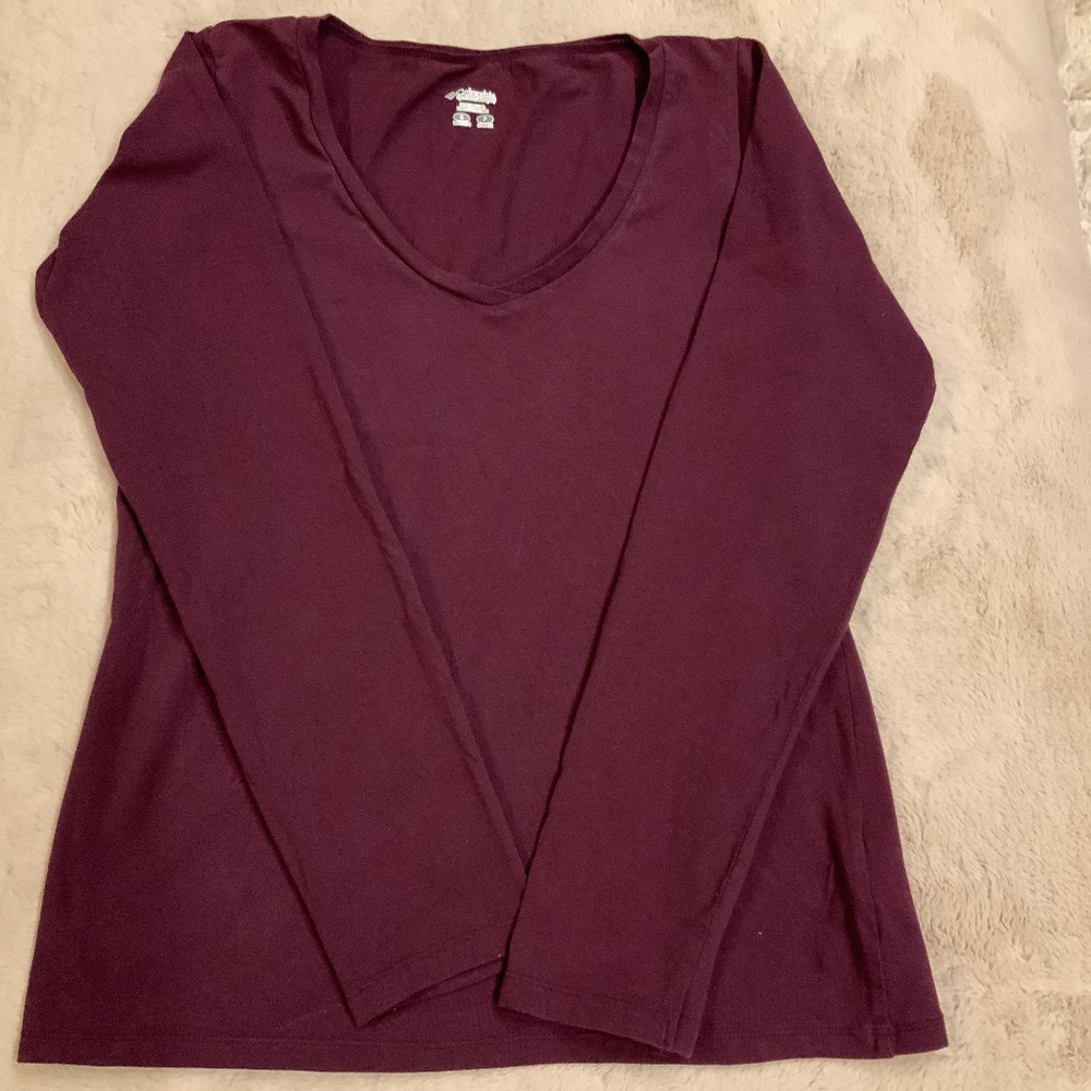 Columbia Purple S long sleeve T Adventure Timeless Classic Minimalist Normcore